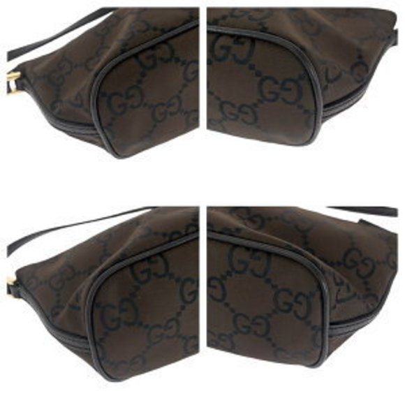 GUCCI Brown Canvas Handbag Accessory Pouch - Picture 3 of 9
